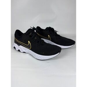 Nike Renew Ride 2 Black Gold Running Jogging Workout Shoes Mens 9.5 - LIKE NEW